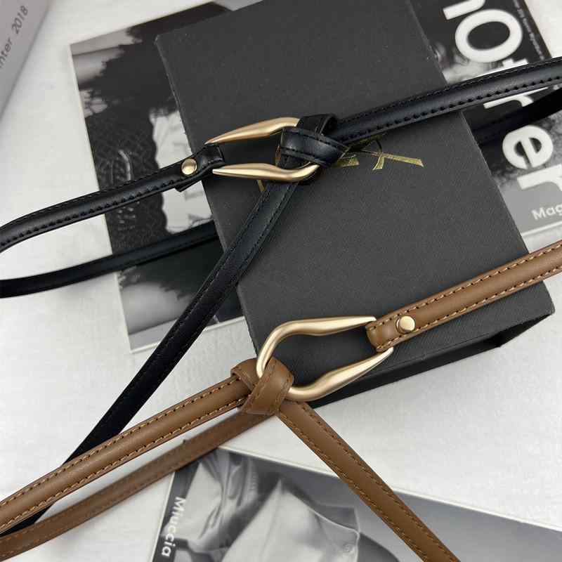 シンプル 無地 おしゃれ カジュアル レディース　ベルト　カジュアル 女性用 結び目 付き 小型 ベルト ..