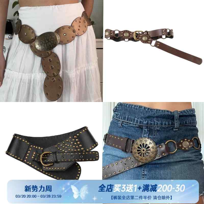 シンプル 無地 おしゃれ カジュアル レディース　ベルト　カジュアル Amyway 万能 欧米 ヴィンテージ ..