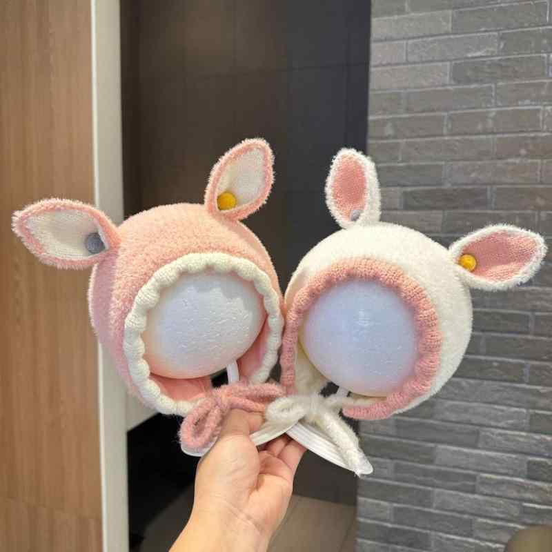 おしゃれ 韓国 かわいい 日焼け防止 帽子　うさぎ耳　かわいい 秋冬 ベビー 帽子 かわいい 小さい ウサギの ウール 男の子用 厚手 ニット 女の子用 暖かい 耳 保護