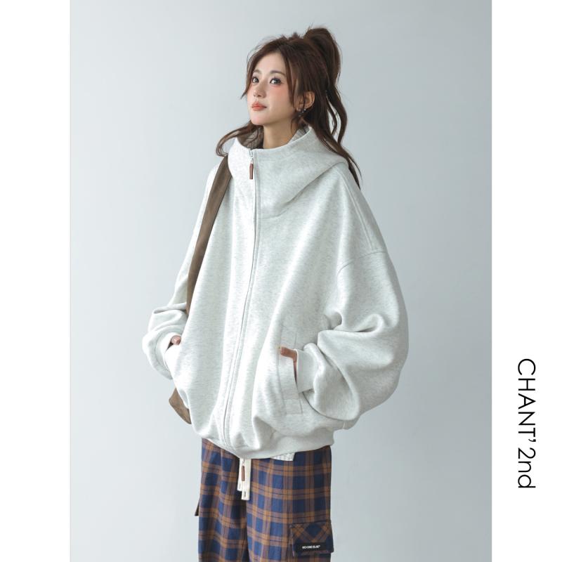 トップス レディース カジュアル 無地 柔らか素材 ゆったり パーカー　フード付き　ニット CHANT 2 nd ..