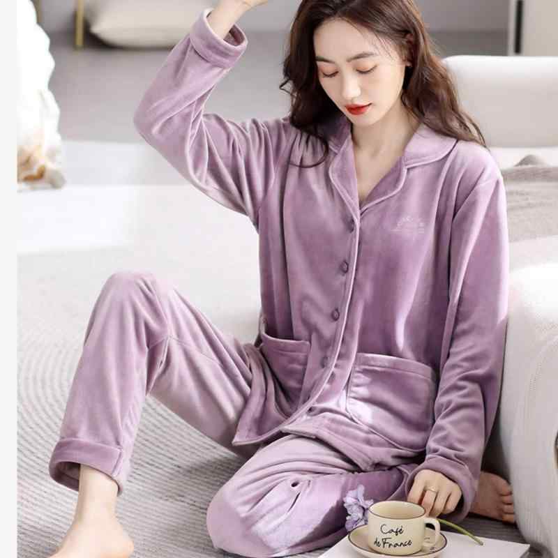 楽天バランスケア　楽天市場店ストレッチ ビッグシルエット オーバーサイズ レディース　パジャマ　スウェット　上下 Fentengli アイランド フリース パジャマ レディース 秋冬 セット コーラル 厚手 プラッシュ 春秋 スタイル アウターウェア ホームウェア