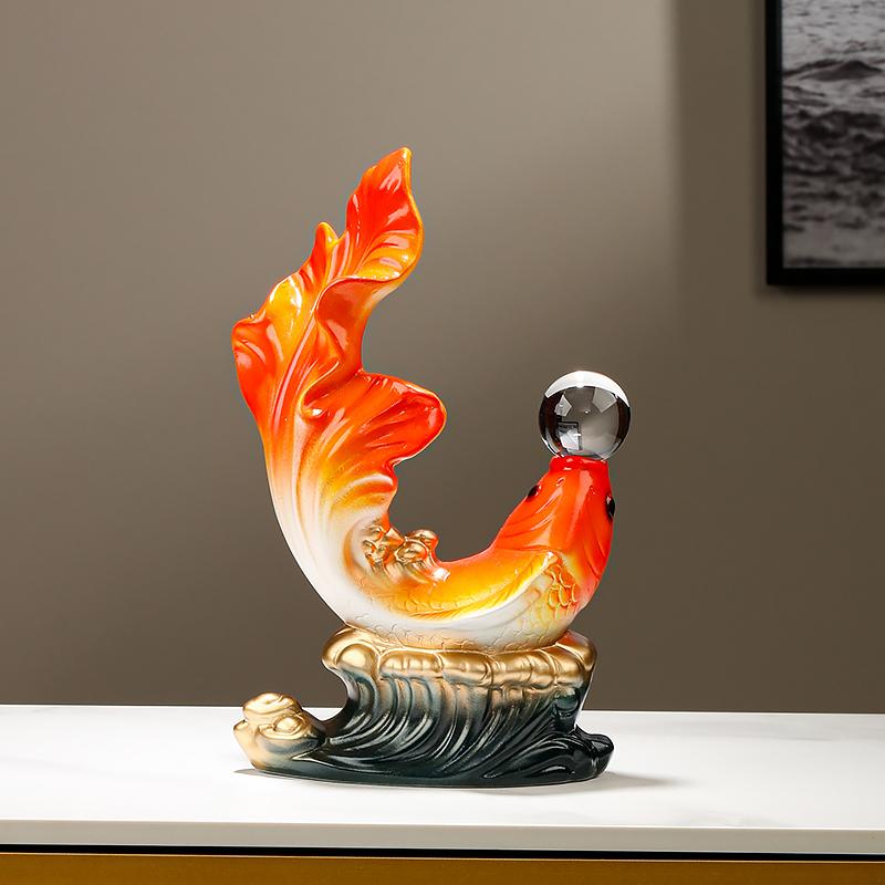 　ホビー　雑貨　装飾品 豊富な デスク トップ 装飾品な 高級 ホーム ディスプレイ スタンド 鯉の 飾り 新築 祝いの ギフト