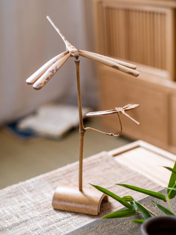 オブジェ 和風 雑貨 小物 ホビー 雑貨 装飾品 Juhan バランス 竹 トンボ 茶道 中国 装飾 ノスタルジックな ティールーム レトロアンティーク ギフ...