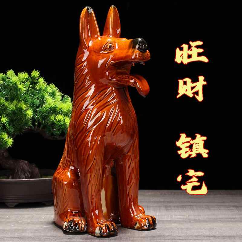 オブジェ 和風 雑貨 小物 ホビー 雑貨 装飾品 陶器の 犬の 装飾品 番犬の 干支の 家の 装飾の ギフト 唐 三 彩の 狼 犬