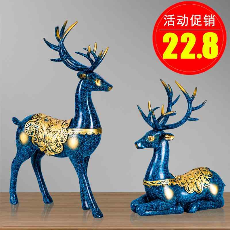 オブジェ 和風 雑貨 小物 ホビー 雑貨 装飾品 鹿の 創造的な 光 高級 幸運の 装飾品 ホームデコレーション モダン シンプル リビング ルーム テレビ ...