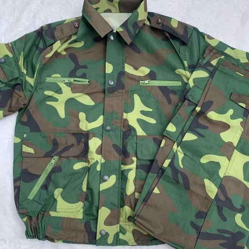 男女兼用の 長袖 迷彩 コート 作業着 防汚 　作業服　セット　上下 旧式 迷彩 服 87 アウトドア レジャー スーツ大きい ポケット 工事 現場 作業 労働 保護 スーツ メンズ(4)