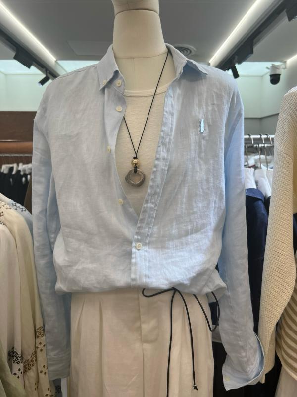 コットンリネン 着心地 柔らかい 無地 大人 レディース　　シャツ　トップス thewang 少し 透け 感の ある リネンの ゆったり 長袖 シャツ レディース 2024 通勤 スタイル カジュアル ファッション 服