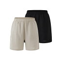 美脚 美尻 おしゃれ  ショート ハーフ パンツ  ルミ ネル 夏 薄手 リネン コットン ショーツ アウター 無地 ゆったり デイリー カジュアル 伸縮性