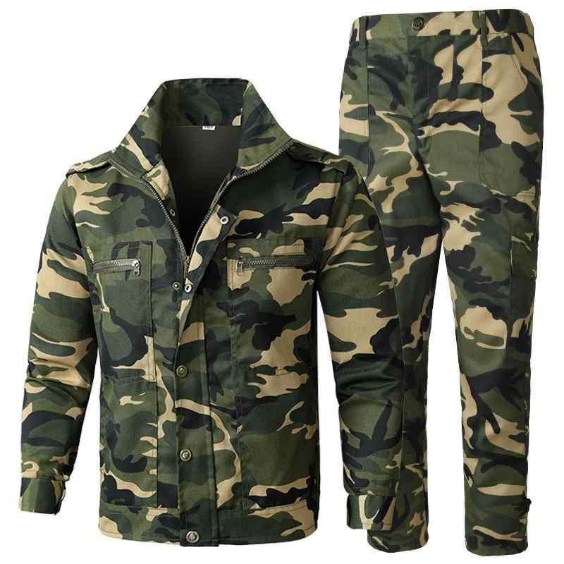 耐摩耗 汚れ 防止 作業 男女兼用の 長袖 迷彩 コート 作業着 防汚 作業着 セット 作業着 セット 迷彩 スーツ メンズ 作業着 春秋 屋外 トレーニング ...