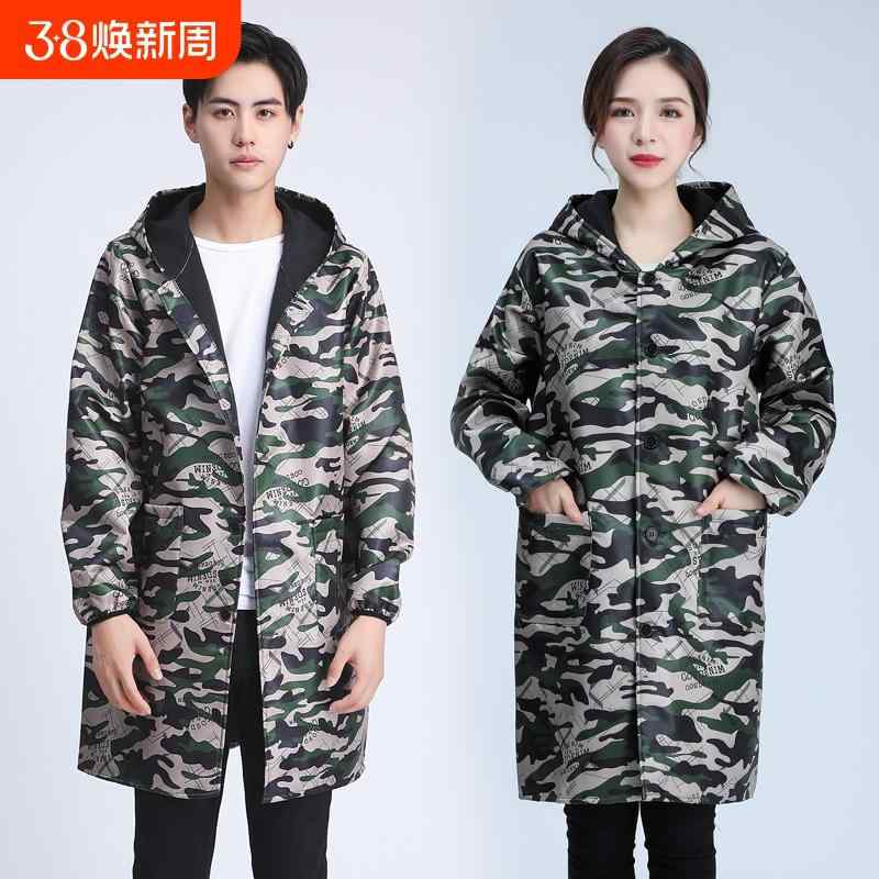 耐摩耗 汚れ 防止 作業 男女兼用の 長袖 迷彩 コート 作業着 防汚 作業着 セット 防水で防油耐久性に優れた裏地付きのエプロンは冬用外出用厨房作業服でグリッ...