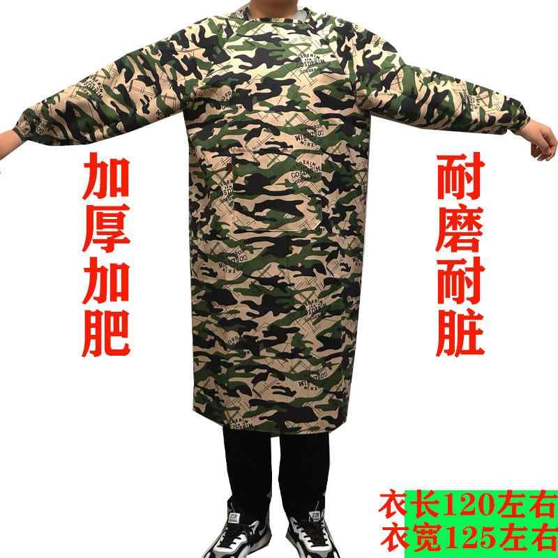 耐摩耗 汚れ 防止 作業 男女兼用の 長袖 迷彩 コート 作業着 防汚 作業服 セット 大きめ サイズ 長袖 迷彩 柄 オーバー オール エプロン メンズ 大...