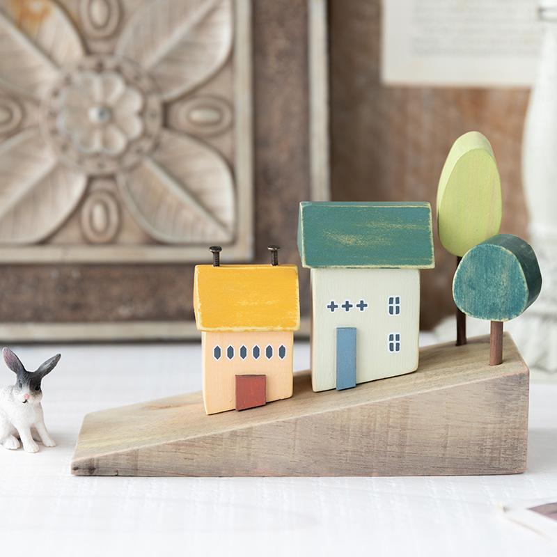 木製玩具 北欧雑貨 インテリア 置物 おもちゃ ホビー A Ying 日本 レトロ 木造 住宅の 家の 装飾品 子供 部屋の 癒しの 庭の マイクロ 風景 ギ...