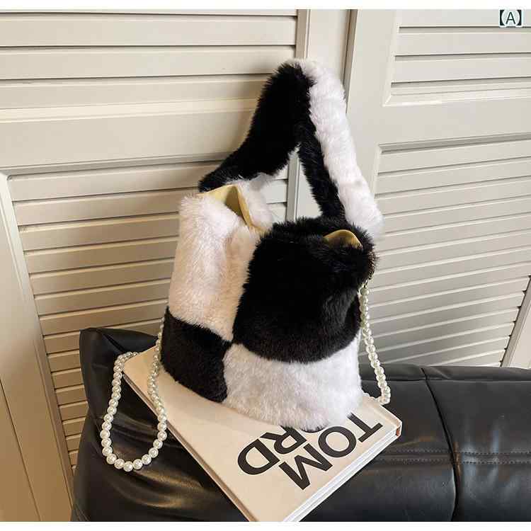 ファーバッグ 冬バッグ レディース トートバッグ 秋冬型 ショルダーバッグは レディース 柔らかい ぬいぐるみを 包んで 保温 します。