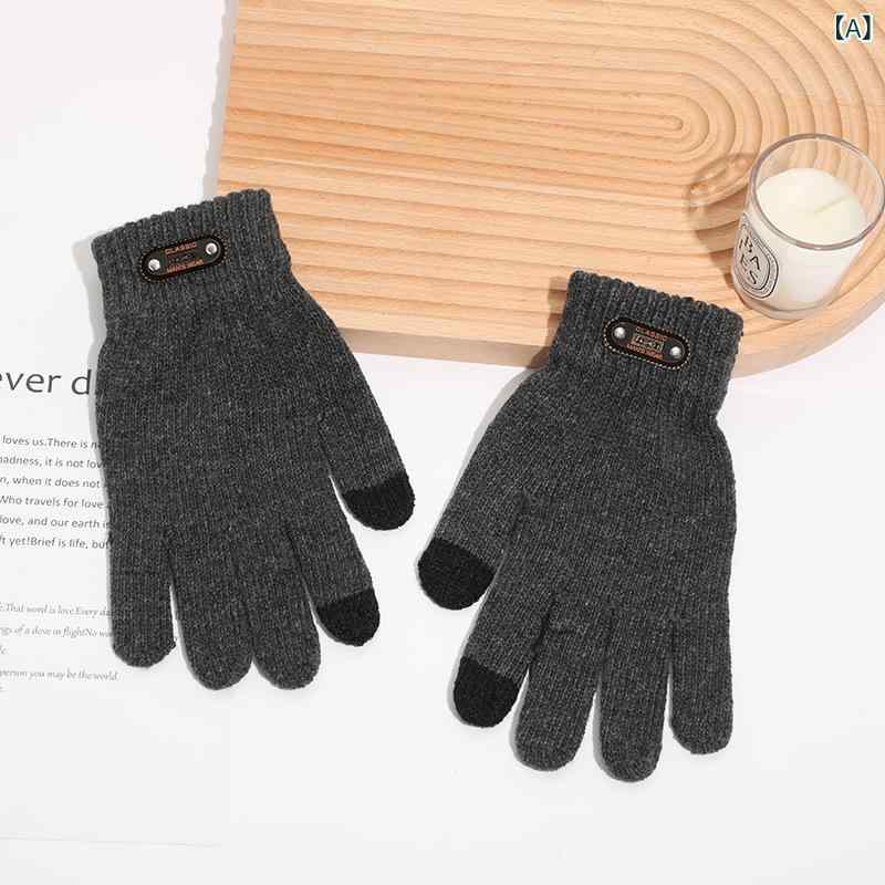 手袋 レディース 秋冬 おしゃれ かわいい 暖かい 手袋 レディース 秋冬 おしゃれ かわいい 暖かい 厚手 保温の メンズ の 保温の 手袋の 皮膚の 2本の 指の タッチ パネルの 手袋の 快適で 柔らかい 防寒の 屋外の 手袋