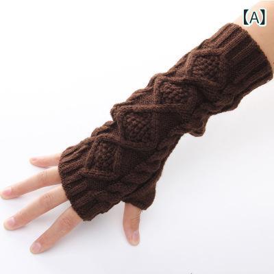 手袋 メンズ 冬 防寒 ニットグローブ 秋冬 カップルの ラインストーンの 小さい 麻の 花の ニットの 手..