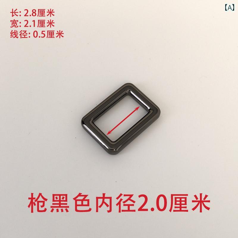 ファッション アクセサリー バンド ベルト バックル かばん ボタン バッグ ハードウェア アクセサリー スクエアバックル 接続 バックル 金属 口 スクエア リング コイル シームレス ソリッド