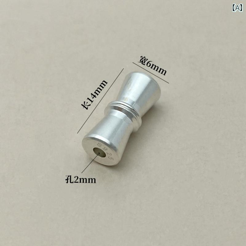 ファッション アクセサリー バンド ベルト バックル かばん ボタン S925 スター リング シルバーパール クラスプ ブレスレット ネックレス コネクタ 大きい 穴 2 mm ロープ スクリュー DIY スレッド ボタン