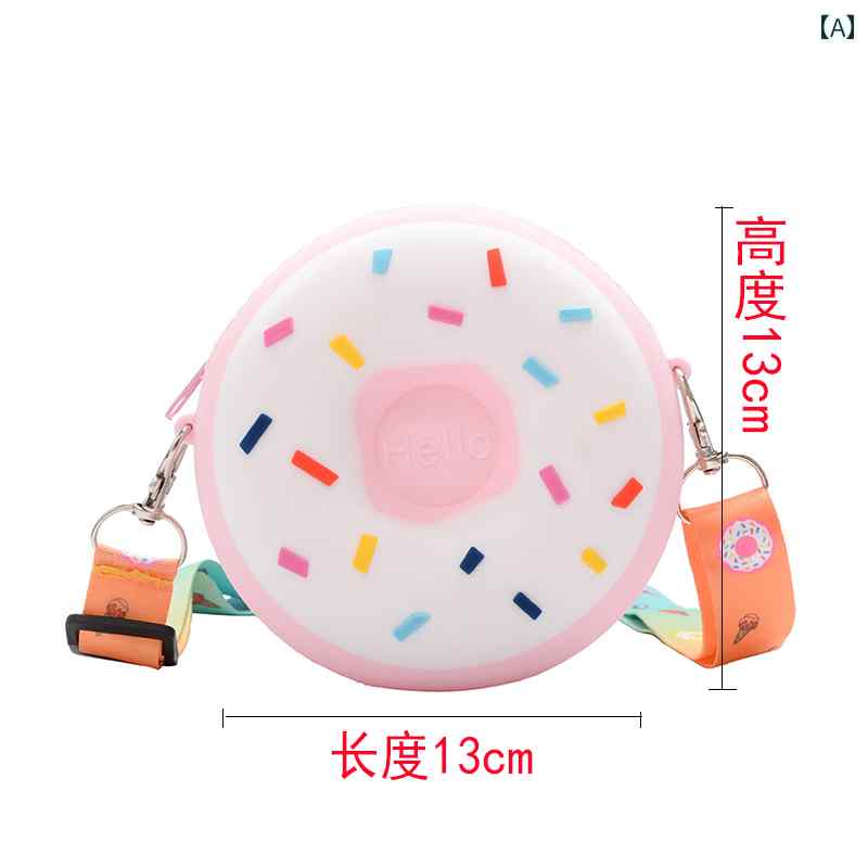 使いやすい かわいい おしゃれ ベルト ミニ財布 レディース 財布 子供用 バッグ ドーナツ 女の子 クロ..