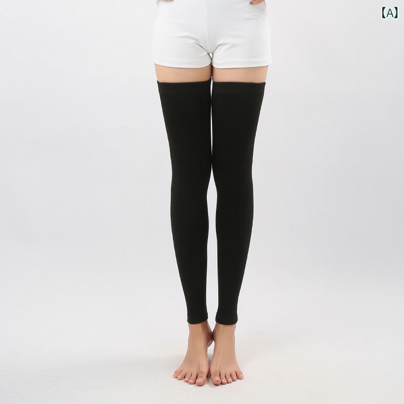 温活 冷えとり 暖かい 靴下 レディース 秋冬用 レギンスと ソックス 膝上 古くて クール 足と ふくらはぎを 保温性 寒さを 防ぎ ウール 膝 パッドを 長くします。