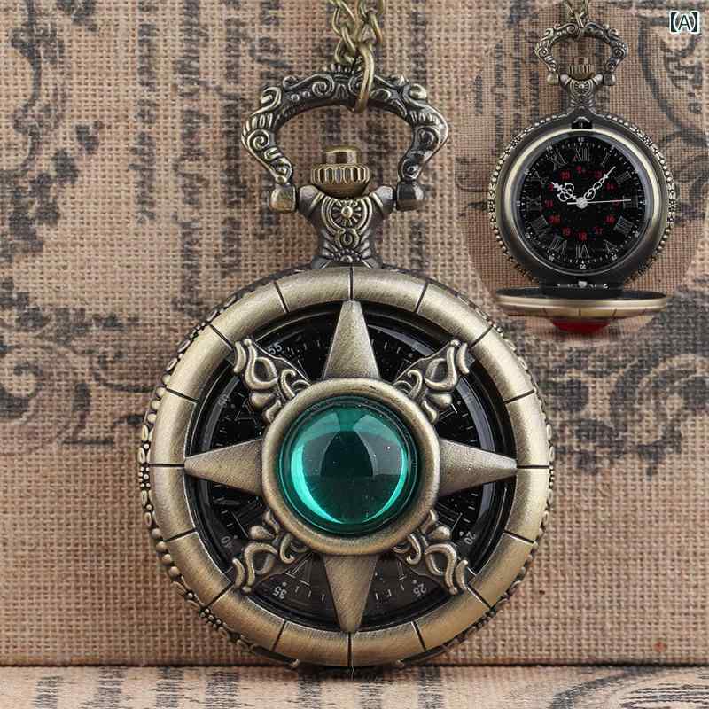 シンプル きれい 大人 オシャレ シンプル 時計 Haoshi ブロンズ ローマン ラダー 懐中時計 レトロ フリ..