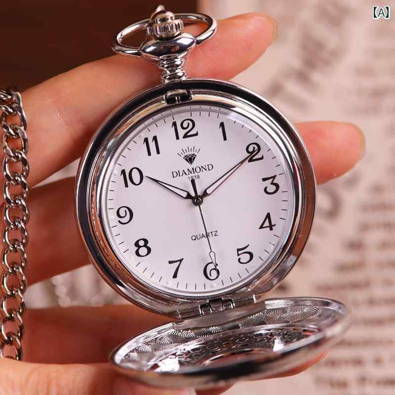 シンプル きれい 大人 オシャレ シンプル 時計 ラインストーン の 懐中時計 メンズクォーツ 時計 学生 ..