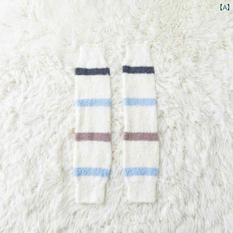 温活 冷えとり 暖かい 靴下 レディース 長袖の 膝上 サンゴ フリース 膝 パッド レディース 冬 脚 カバ..