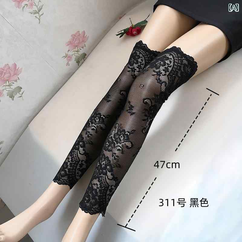 冷え性 オールシーズン用 滑り止め ソックス ワイドレッグウォーマー 靴下 匯 心 堂の 薄手 肌の 色の エアコンの 効いた 部屋の 傷跡を カバー する レースの 膝 パッド レギンス レディース 関節の 暖かい 膝の 袖の 脚の 袖