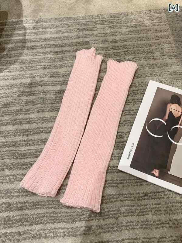 履く毛布 防寒対策 冷え取り 冷房対策 ソックス ギャル 靴下 春秋用の 女性用 ニット ソックス JK カーフ パイルソックス Y2K ホット ガール サブカルチャー ロリータピンクの レッグカバー