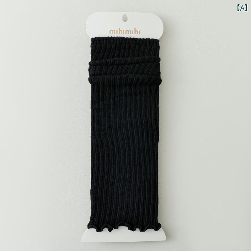 温かい 暖かい 着る岩盤浴 ソックス ワイドレッグウォーマー レディース マイ ラード カーフ ソックス レディース ブーツ カレッジ スタイル 膝丈 春秋 縦縞 パイルソックス ロング