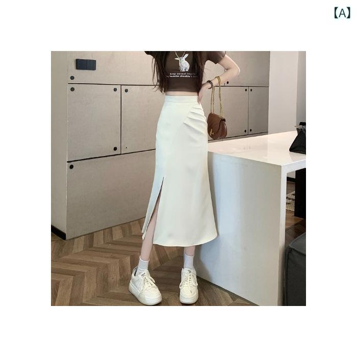 レディース ツイードスカート フェミニン キュート スリット入り デューティー スーツ スカート レディ..