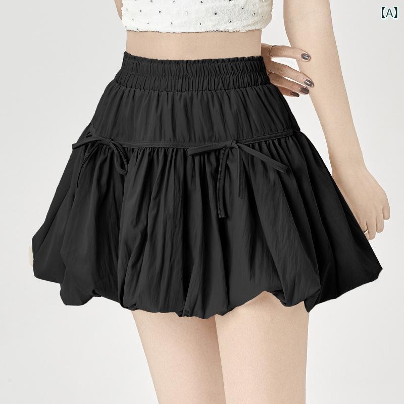 レディース ツイードスカート フェミニン キュート フラワー バッド スカート レディース 2025夏 チュチュ スカート ショート スカート ハイウエスト アンブレラ スカート スカート aライン スカート スカート