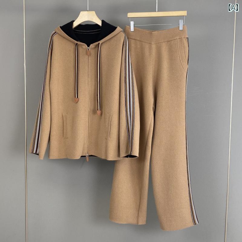 レディース アンサンブルニットトップス きれいめ 長袖 南 油 竿 品の 24 秋冬型の 年齢を 減らして 色..