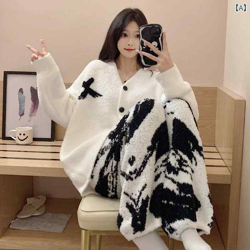 レディース アンサンブルニットトップス きれいめ 長袖 爆 金高 颜 値 カーディガン パジャマ セット ..