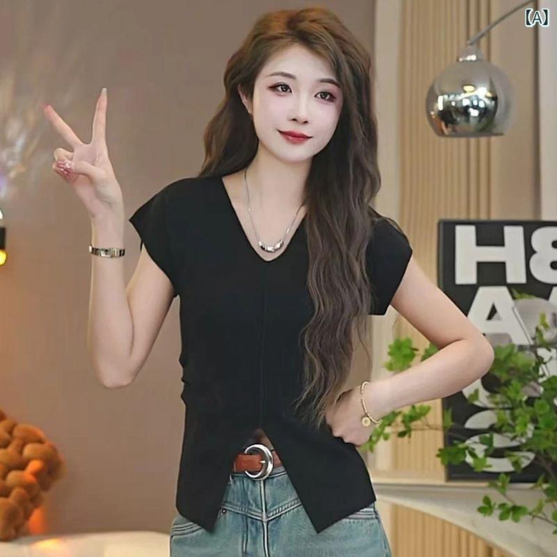 半袖ニット 上品 大人 シンプル レディース ニット セーター リブニット ハイネック 半袖 レディース ..