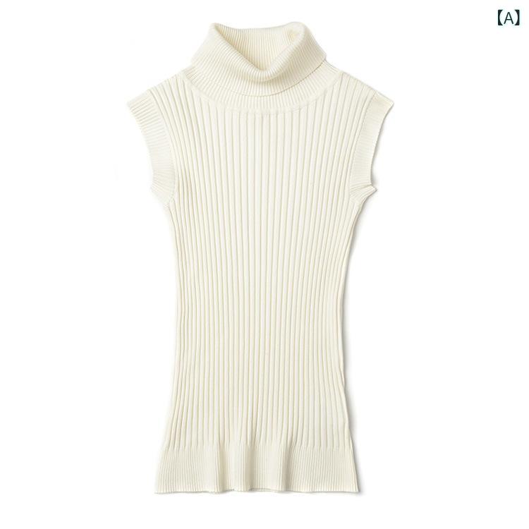 半袖ニット 上品 大人 シンプル レディース ニット セーター リブニット ハイネック 半袖 レディース ..