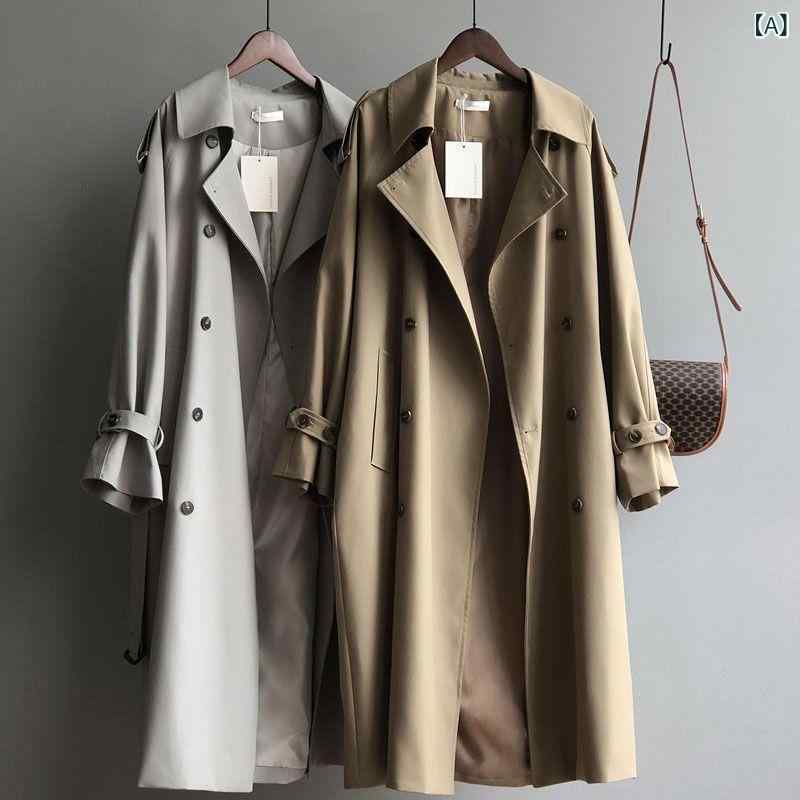 レディース チェスターコート エレガント 女性 大人 上品 春の 英 倫 風の 中の 長い レディース 高級 ..