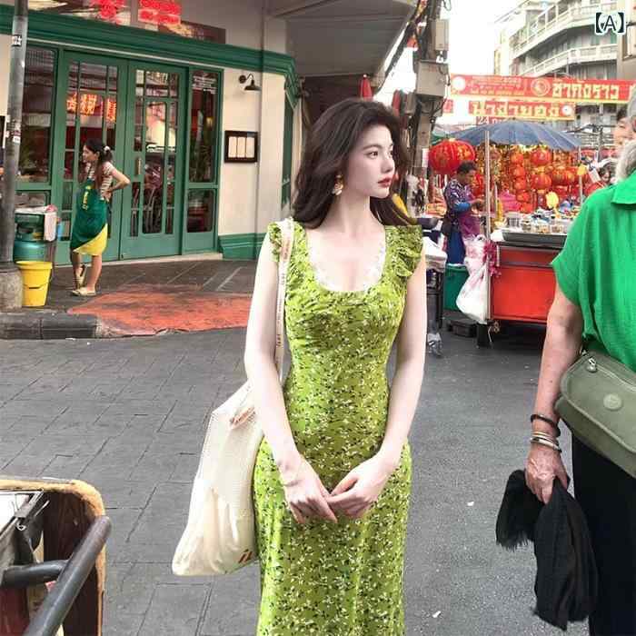 レディース レーススカート きれいめ ロング丈 シンプル レディース レーススカート きれいめ ロング丈 シンプル Rosselora * * * グリーン レース サスペンダー ワンピース 美 白 ハイウエスト ロング スカート