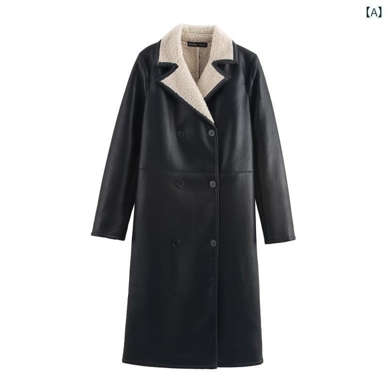 レディース チェスターコート エレガント 女性 大人 上品 対外 2024 秋冬型 女装は 毛皮の 一体的な 服装 式 保温 ジャケット コートを めくった