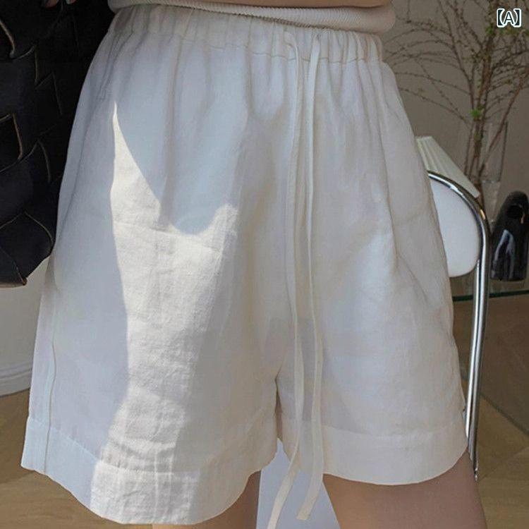 レディース サテンワイドパンツ きれいめ 女性用 ミルク イエロー リボン ワイド レッグ パンツ 2025 ..