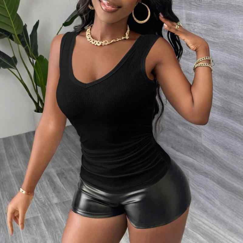 サマーニット ノースリーブ レディース トップス クロスミラー 欧米 服 夏服新 無地 魅惑的 ホット ガ..