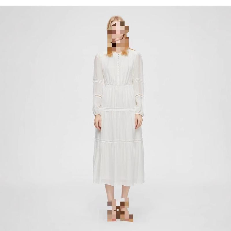 レディース 長袖 秋冬 膝丈 きれいめ 上品 チェック柄 歌 * * 25 早春の 新型 フランス 式の 魅惑的 お茶の 休みの スカートの 長袖の 長い ワンピースの 女性