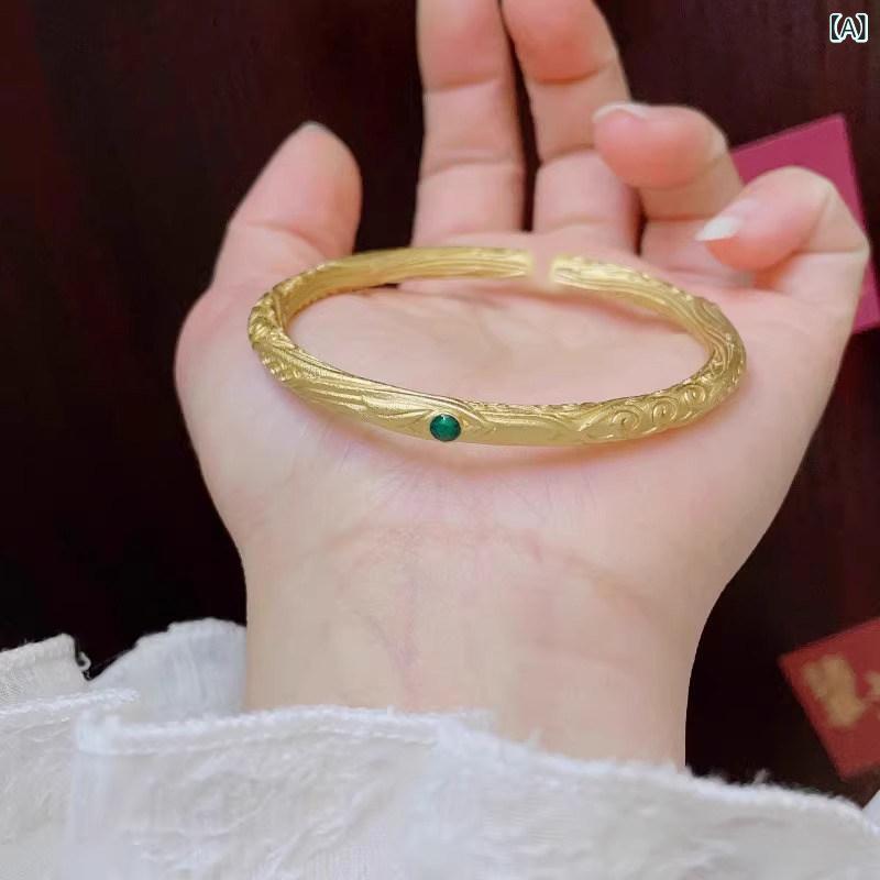 オシャレ バングル ブレスレット 哪 吒 鬼 子 ブレスレット 銀 9999 千 坤 リングブレスレット 男女兼用 カップル シルバーブレスレット ペア