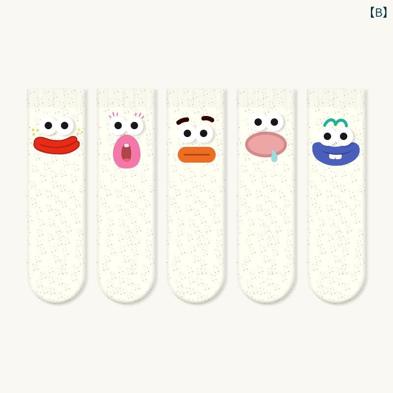 レディース 靴下 かわいい カートゥーン柄 網目 通気性 夏用 薄手 綿素材 中筒 積...