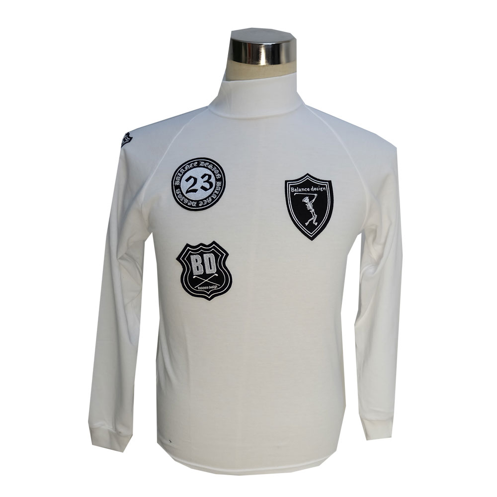 一枚でラウンド ゴルフウェア M L 2L 3L 4L 5L ゴルフシャツ メンズ 長袖 アンダーシャツ インナーウェア 超ストレッチ ジャンボサイズ ゴルフシャツ 春コーデ トップス メンズ モックネック ブラック ホワイト 大きいサイズ BIGサイズ 大人 春 秋 冬 3