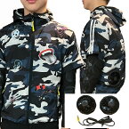 a50 空調 迷彩半袖 シャツ ファン付きスカルGOLF M〜3L 扇風機【夏新作 冷却服 ゴルフウェア 大きいサイズ/golf/熱中症対策/お洒落/井戸木鴻樹プロ