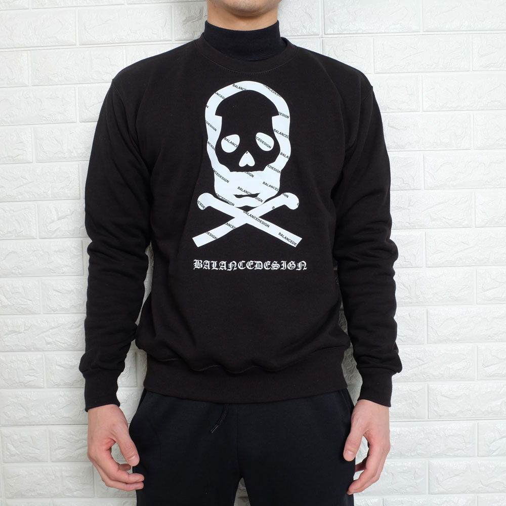 ロゴスカルスエット ゴルフウェア ゴルフウェア S M L 2L 3L 4L 5L BALANCEDESIGN メンズ ゴルフウェア トレーナー メンズ 大きいサイズ ストレッチ ドライ ロゴ スウェット BIGサイズ golf お洒落 春 秋 冬 ゴルフ ウェア コーディネート BALANCEDESIGN