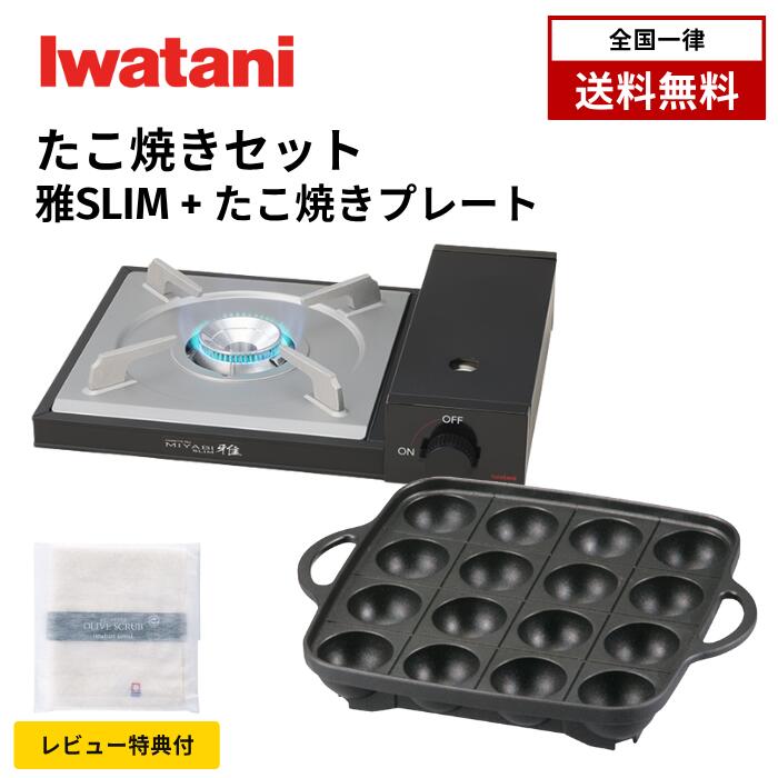 イワタニ カセットフー 雅 スリム たこ焼きプレートセット SLIM CB-WA-64 CB-A-TKP