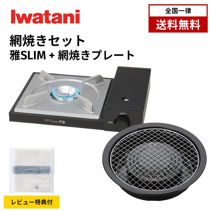 イワタニ カセットフー 雅 スリム 網焼きプレートセット SLIM CB-WA-64 CB-A-AMP