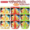 非常食 サタケ マジックライス 炒めごはん 3種9食セット 5年保存 長期保存 アルファ米 保存食 備蓄