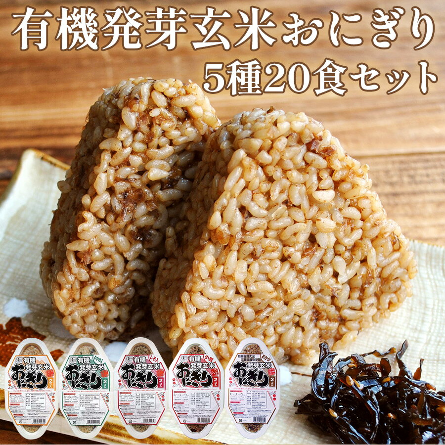 【お買い物マラソン！ポイント6倍！】玄米 ご飯 パック コジマフーズ 有機発芽玄米おにぎり わかめ 90g×2 2個セット 送料無料